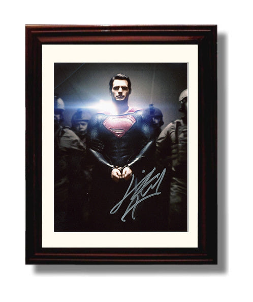 Man of Steel - Henry Cavill - Superman - Captured Hero Defiance movie wall art 8x10 Beveled Frame