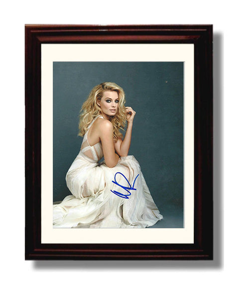 Margot Robbie - Golden Glow movie wall art 8x10 Beveled Frame