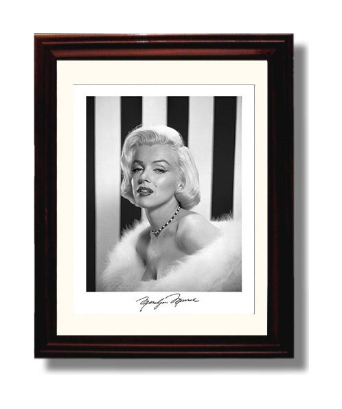 Marilyn Monroe - Soft Fur Glamour Studio Elegance Classic Look movie wall art 8x10 Beveled Frame