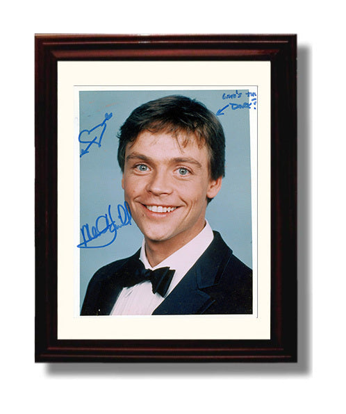 Mark Hamill - Young Tuxedo Grin Playful Autograph Headshot movie wall art 8x10 Beveled Frame