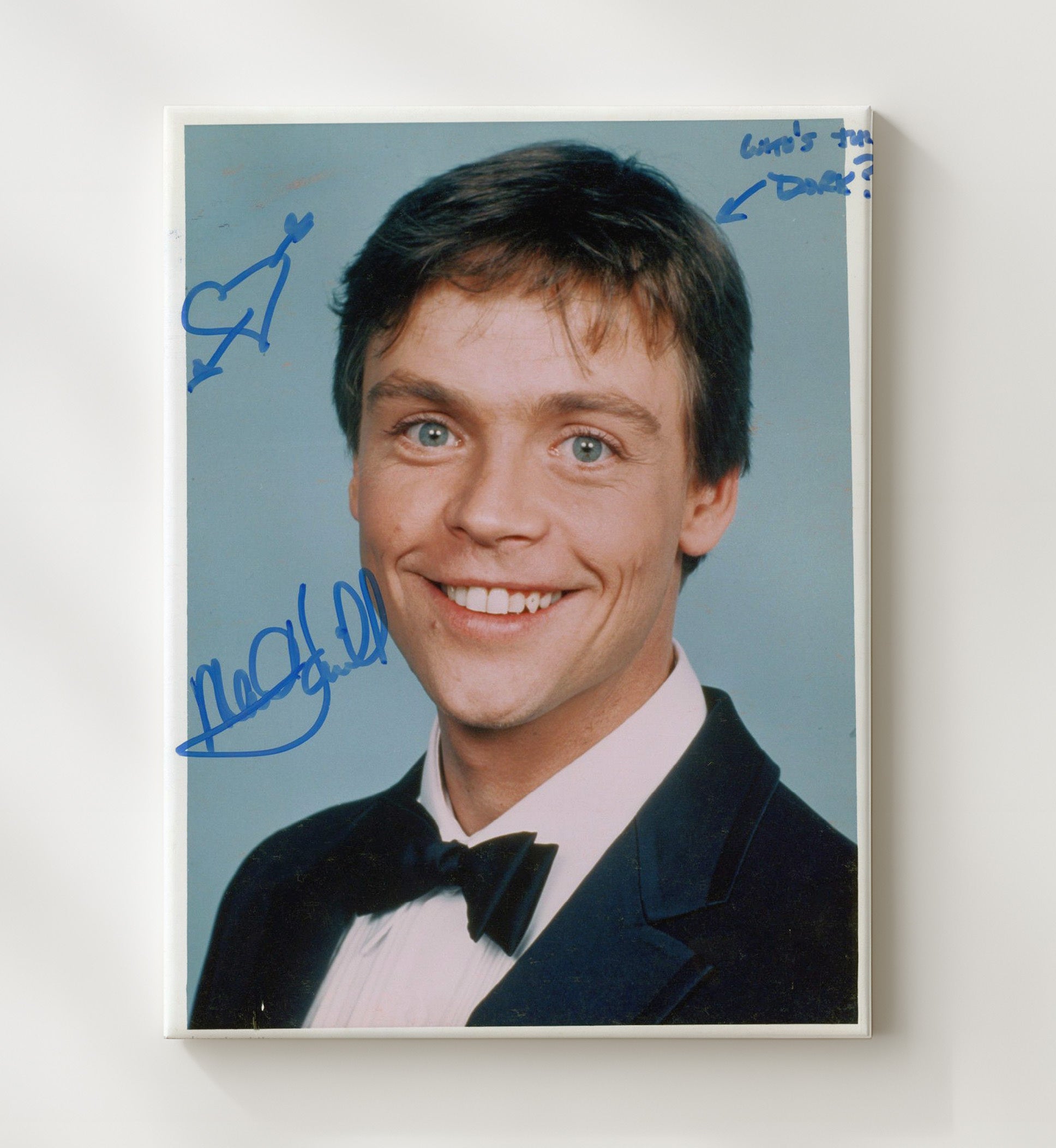 Mark Hamill - Young Tuxedo Grin Playful Autograph Headshot Vintage Movie Wall Art - 20x24 Canvas movie decor