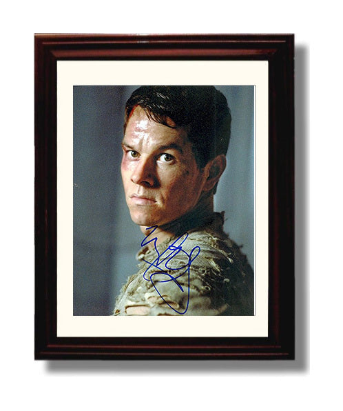 Mark Wahlberg - Intense Battle Worn Grit Dramatic Character Look Signed movie wall art 8x10 Beveled Frame