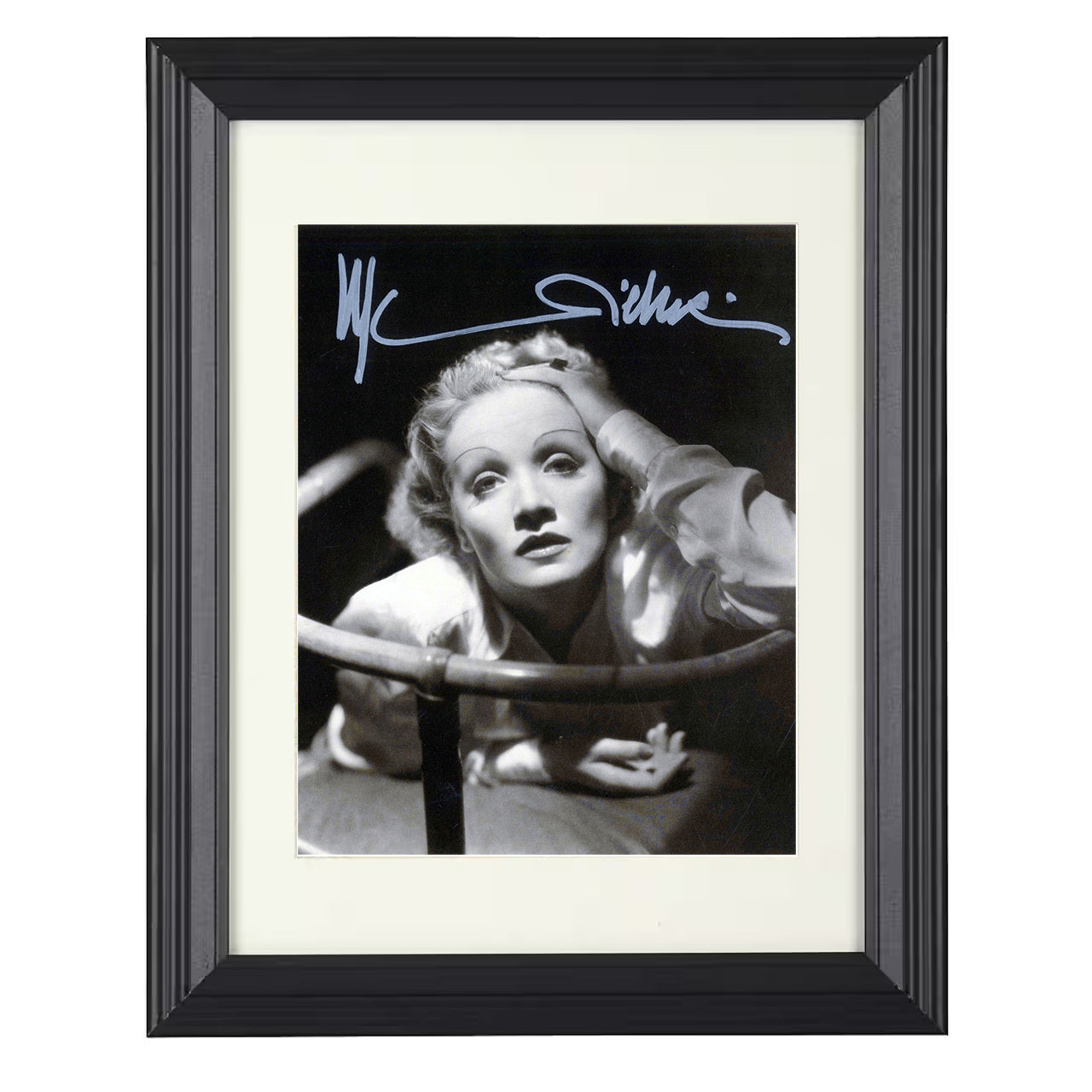 Marlene Dietrich – Sultry Shadows Image – 8x10 black beveled framed movie wall art