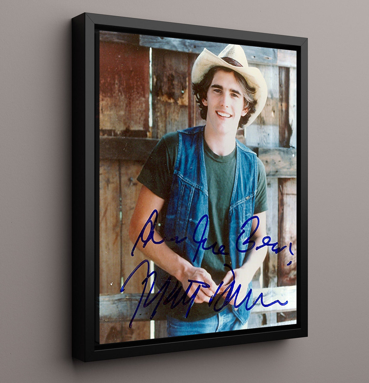 Matt Dillon - Cool Leather Jacket Hollywood Rebel Attitude movie wall art 16x20 Gallery Frame