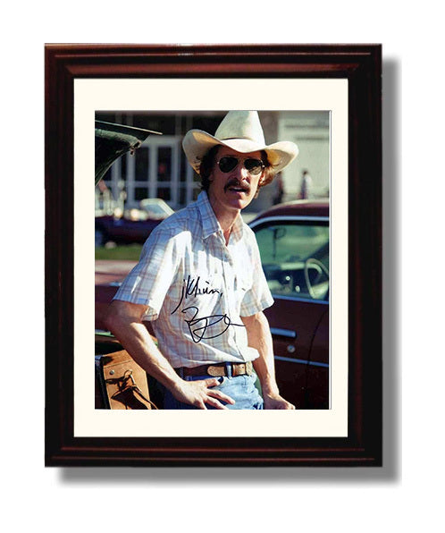 Matthew McConaughey - Cowboy Hat Texas Charm Easygoing Rebel Look movie wall art 8x10 Beveled Frame