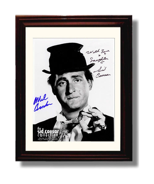 Mel Brooks - Classic Comedy Legend Cigar Wiseguy Tribute movie wall art 8x10 Beveled Frame