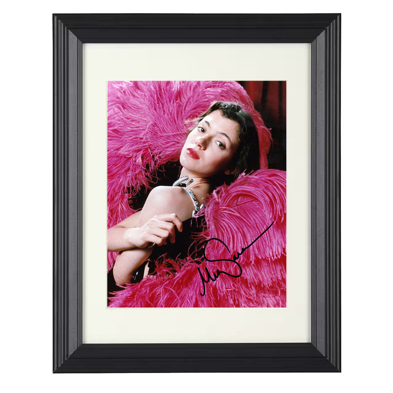 Mia Sara – Timeless Beauty Hollywood Starlet Charm – 8x10 black beveled framed movie wall art