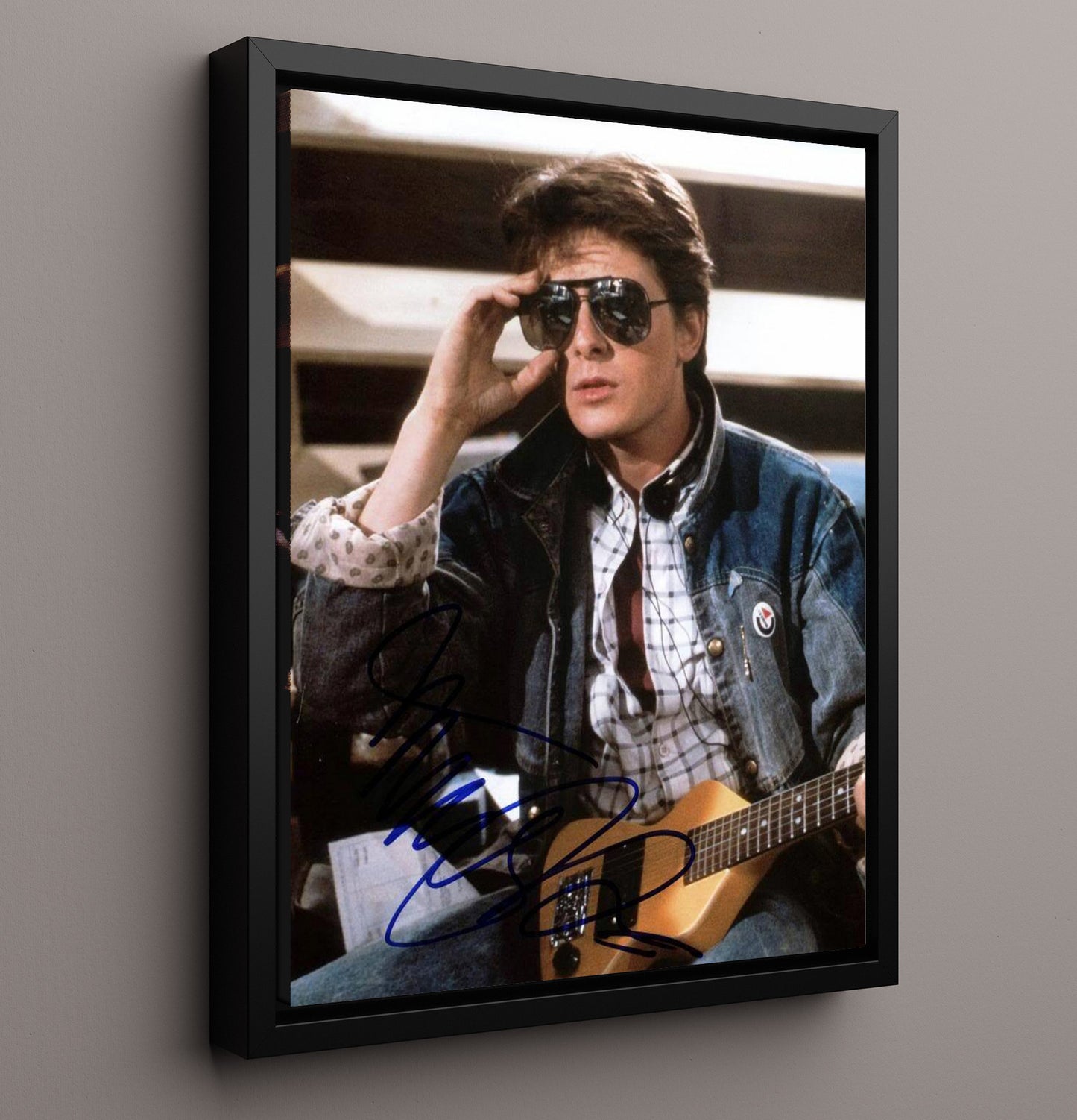 Michael J. Fox - Rockin McFly movie wall art 16x20 Framed Canvas