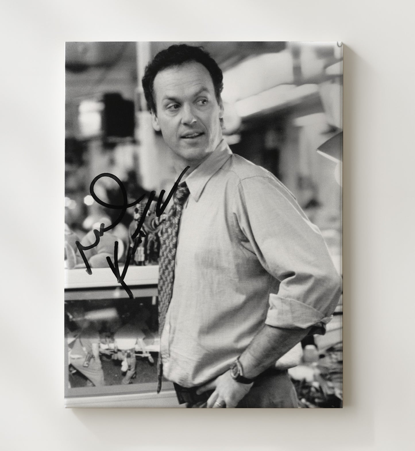 Michael Keaton - Classic Hollywood Leading Man Intense Look movie wall art 20x24 Canvas
