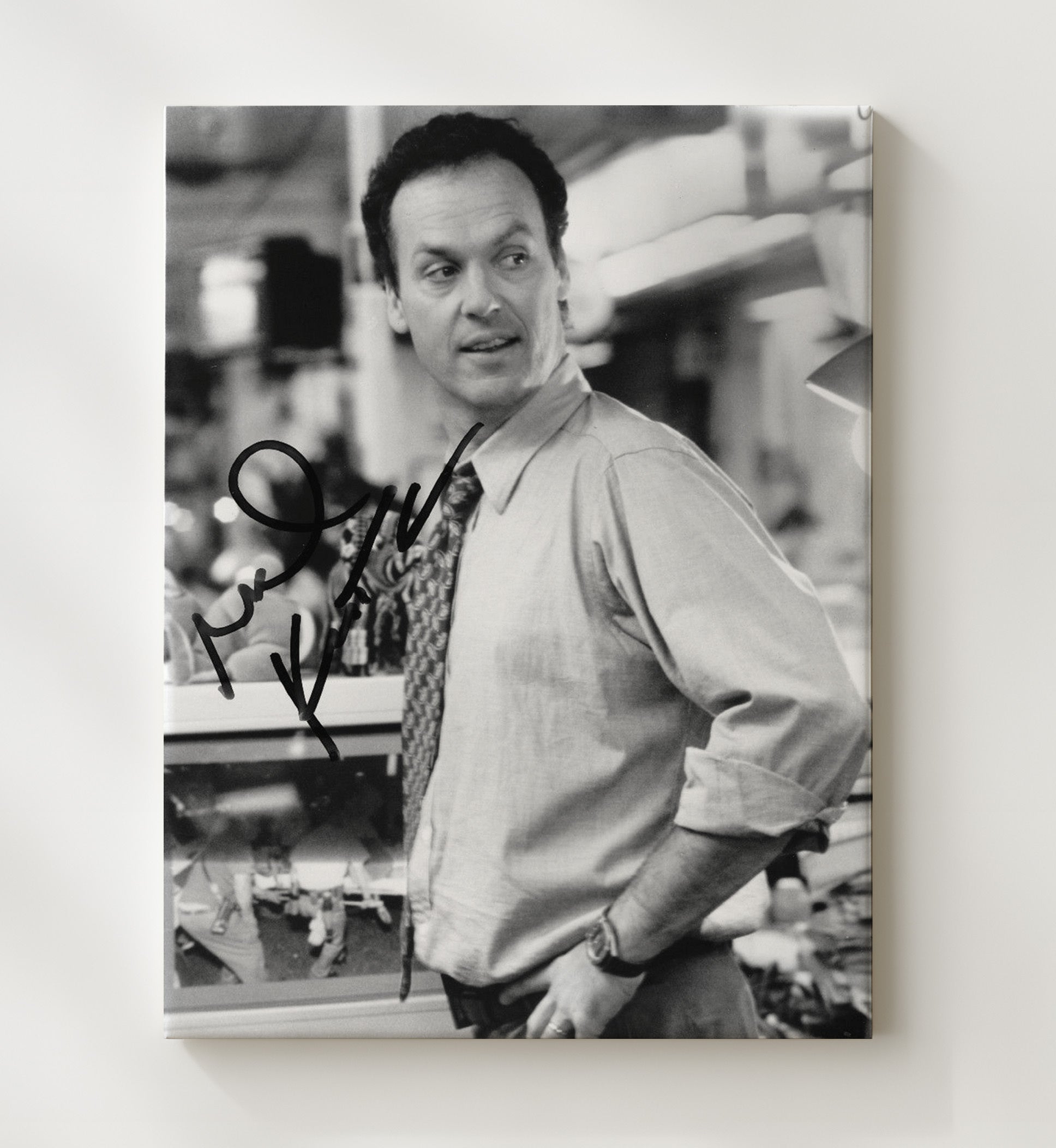 Michael Keaton - Classic Hollywood Leading Man Intense Look movie wall art 20x24 Canvas