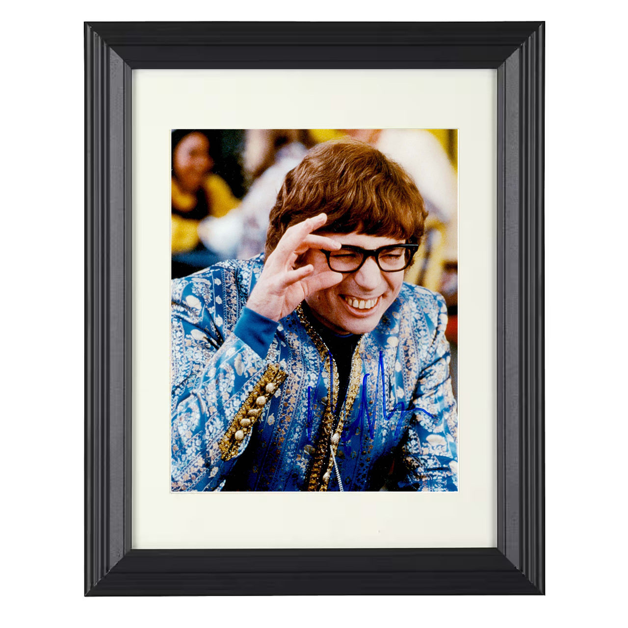 Mike Myers – Austin Powers Blue Suit – 8x10 black beveled framed movie wall art