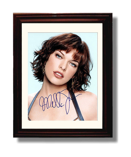 Mila Jovovich - Fierce Action Hero Intense Warrior Look movie wall art 8x10 Beveled Frame