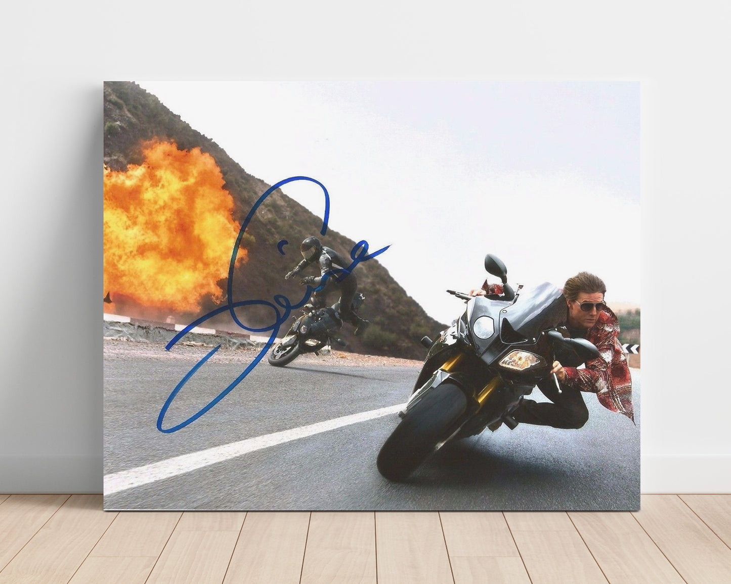Mission_ Impossible - Tom Cruise - Ethan Hunt - Motorcycle Chase Escape movie wall art 16x20 Unframed Print