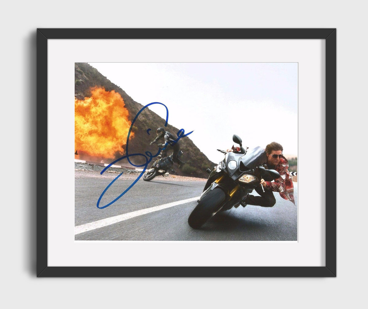 Mission_ Impossible - Tom Cruise - Ethan Hunt - Motorcycle Chase Escape movie wall art 16x20 Gallery Frame