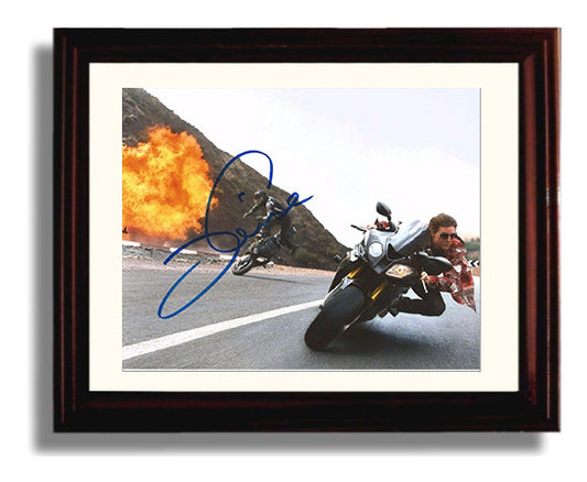 Mission_ Impossible - Tom Cruise - Ethan Hunt - Motorcycle Chase Escape movie wall art 8x10 Beveled Frame