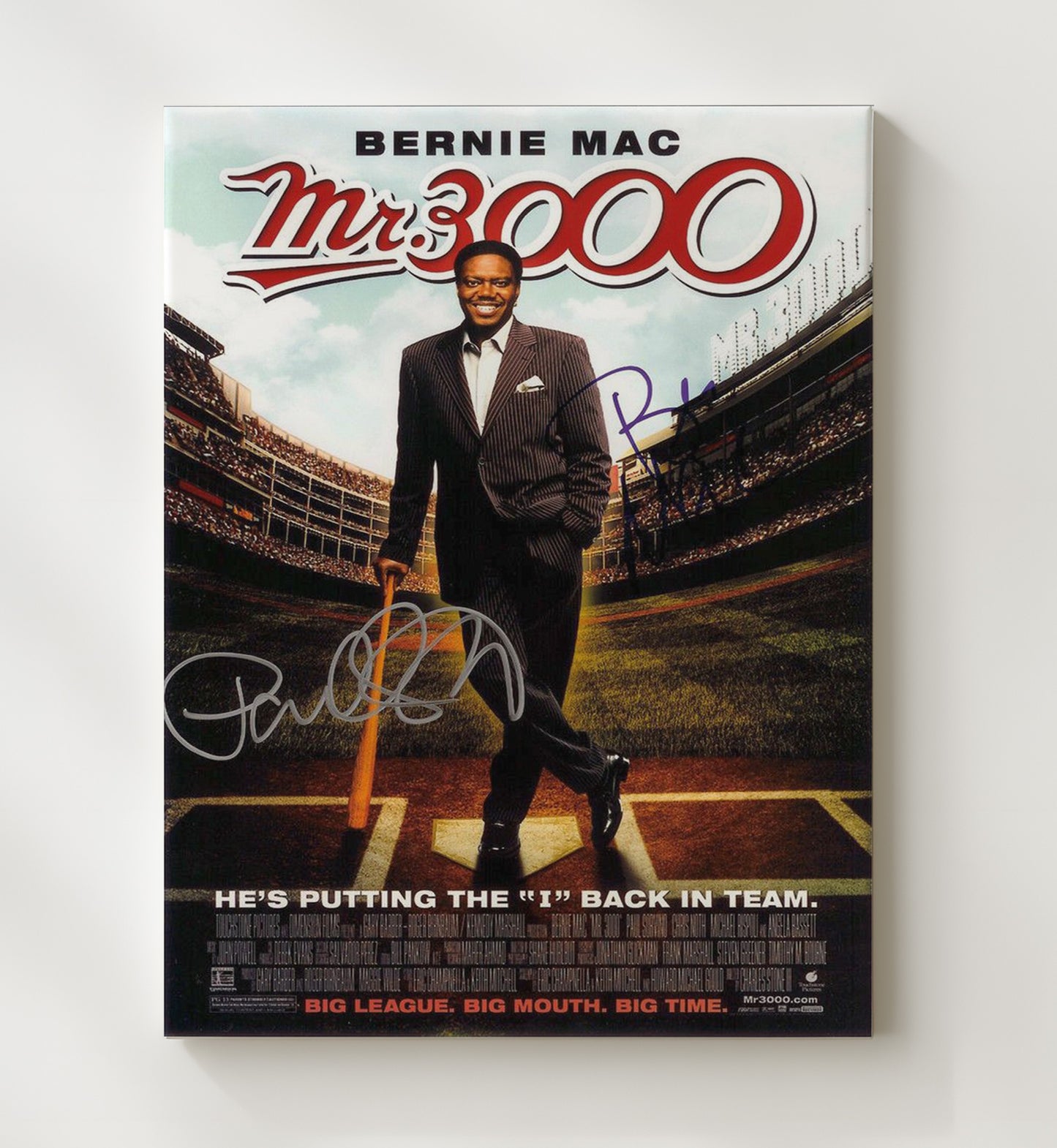 Mr 3000 - Bernie Mac Baseball Comedy Big League Swagger Vintage Movie Wall Art - 20x24 Canvas movie decor