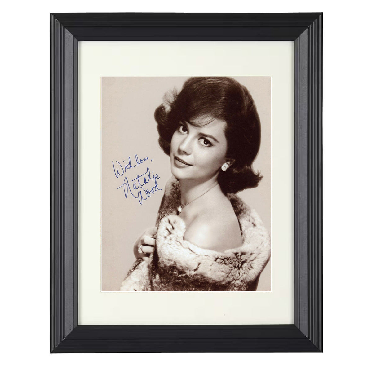 Natalie Wood Classic Hollywood Beauty Soft Fur Elegance movie wall art 16x20 Unframed Print