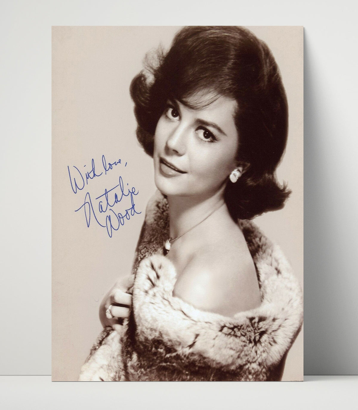 Natalie Wood Classic Hollywood Beauty Soft Fur Elegance movie wall art 16x20 Unframed Print