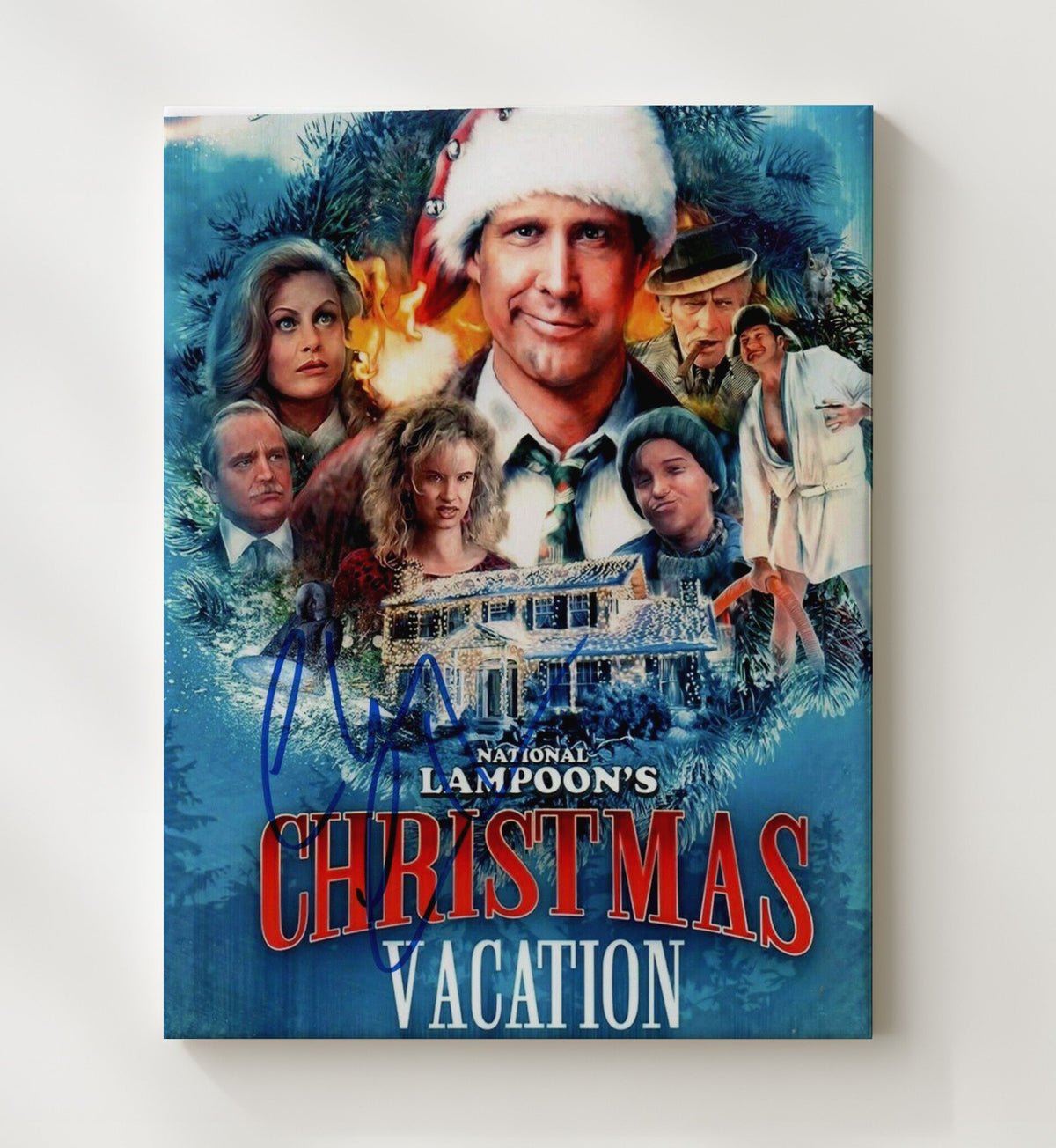 National Lampoons Christmas Vacation - Chevy Chase Griswold Holiday Chaos movie wall art 8x10 Beveled Frame
