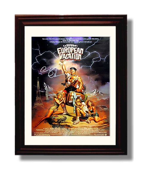 National Lampoons European Vacation - Chevy Chase Griswold Family Euro Adventure movie wall art 8x10 Beveled Frame