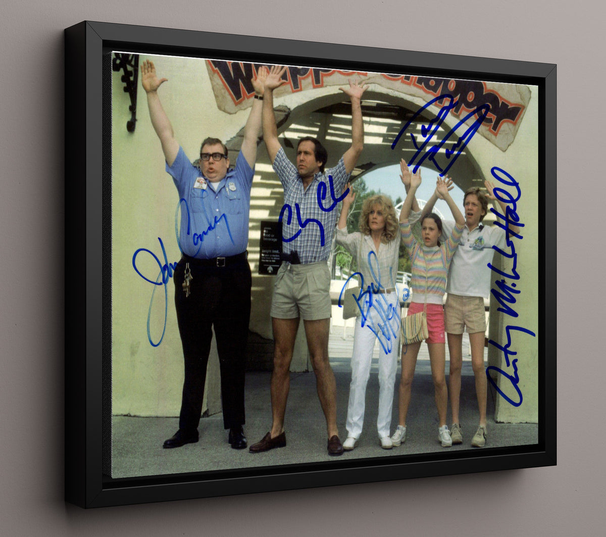 National Lampoons Vacation - Chevy Chase - Clark Griswold - Family road chaos movie wall art 16x20 Framed Canvas