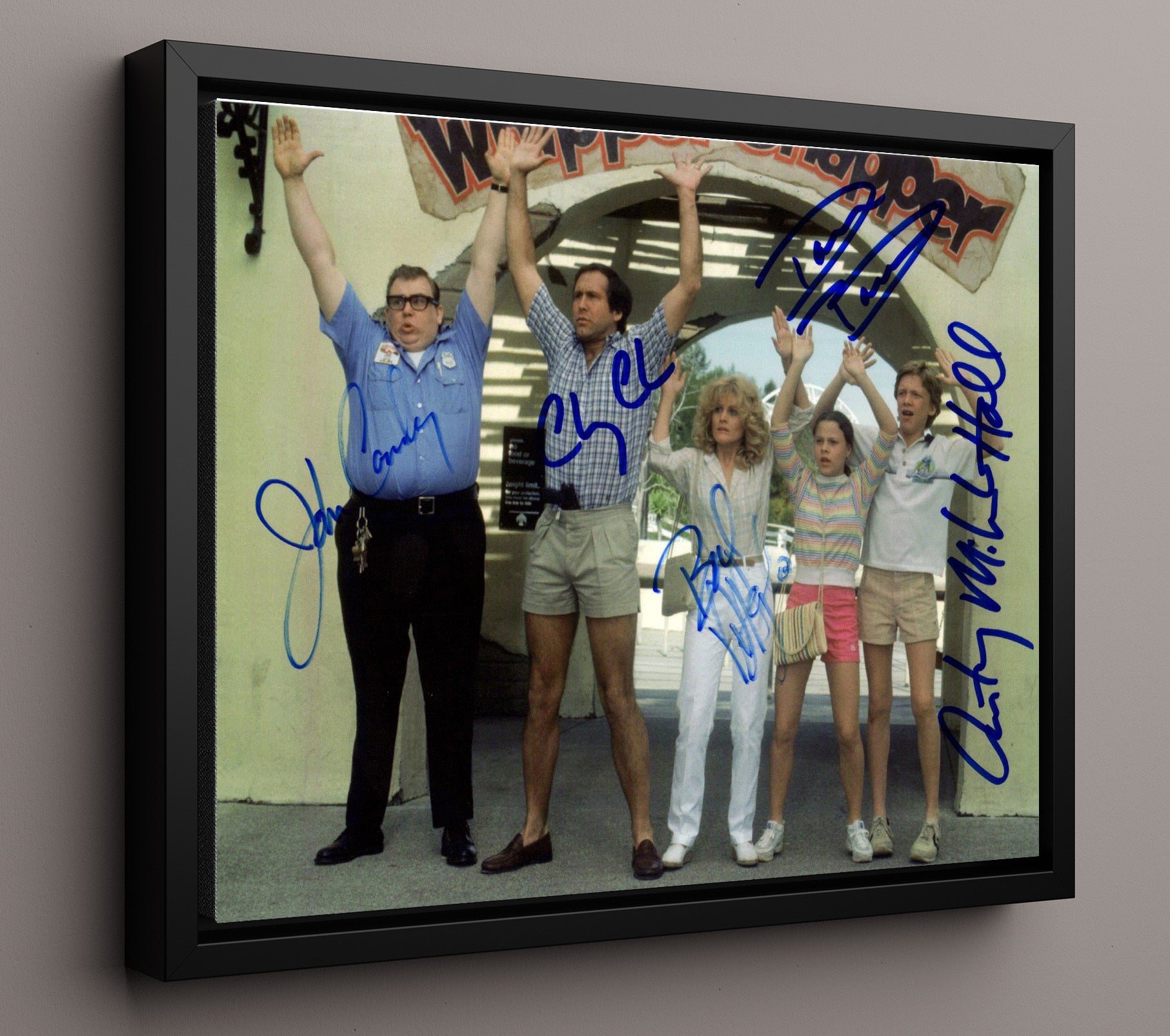 National Lampoons Vacation - Chevy Chase - Clark Griswold - Family road chaos movie wall art 16x20 Framed Canvas