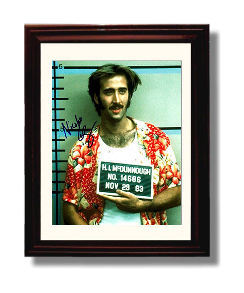 Nicolas Cage - Raising Arizona movie wall art 8x10 Beveled Frame