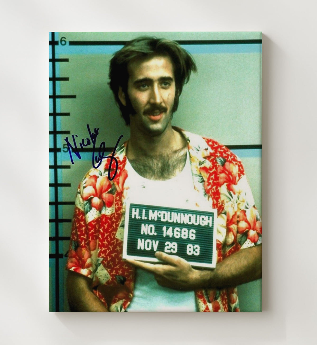 Nicolas Cage - Raising Arizona movie wall art 8x10 Beveled Frame