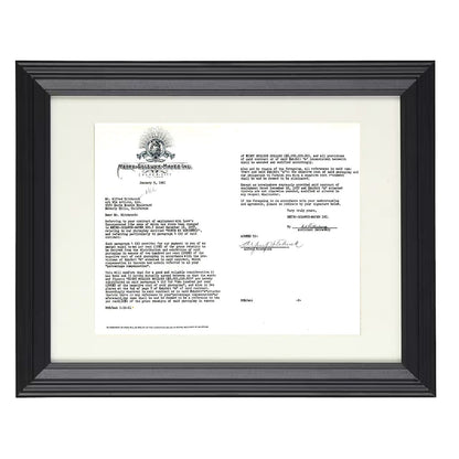 North by Northwest - Alfred Hitchcock Signed MGM Contract Archive movie wall art 16x20 Unframed Print