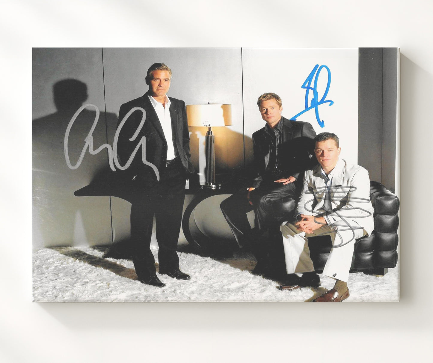 Oceans Eleven - George Clooney - Danny Ocean - Casino heist crew movie wall art 20x24 Canvas