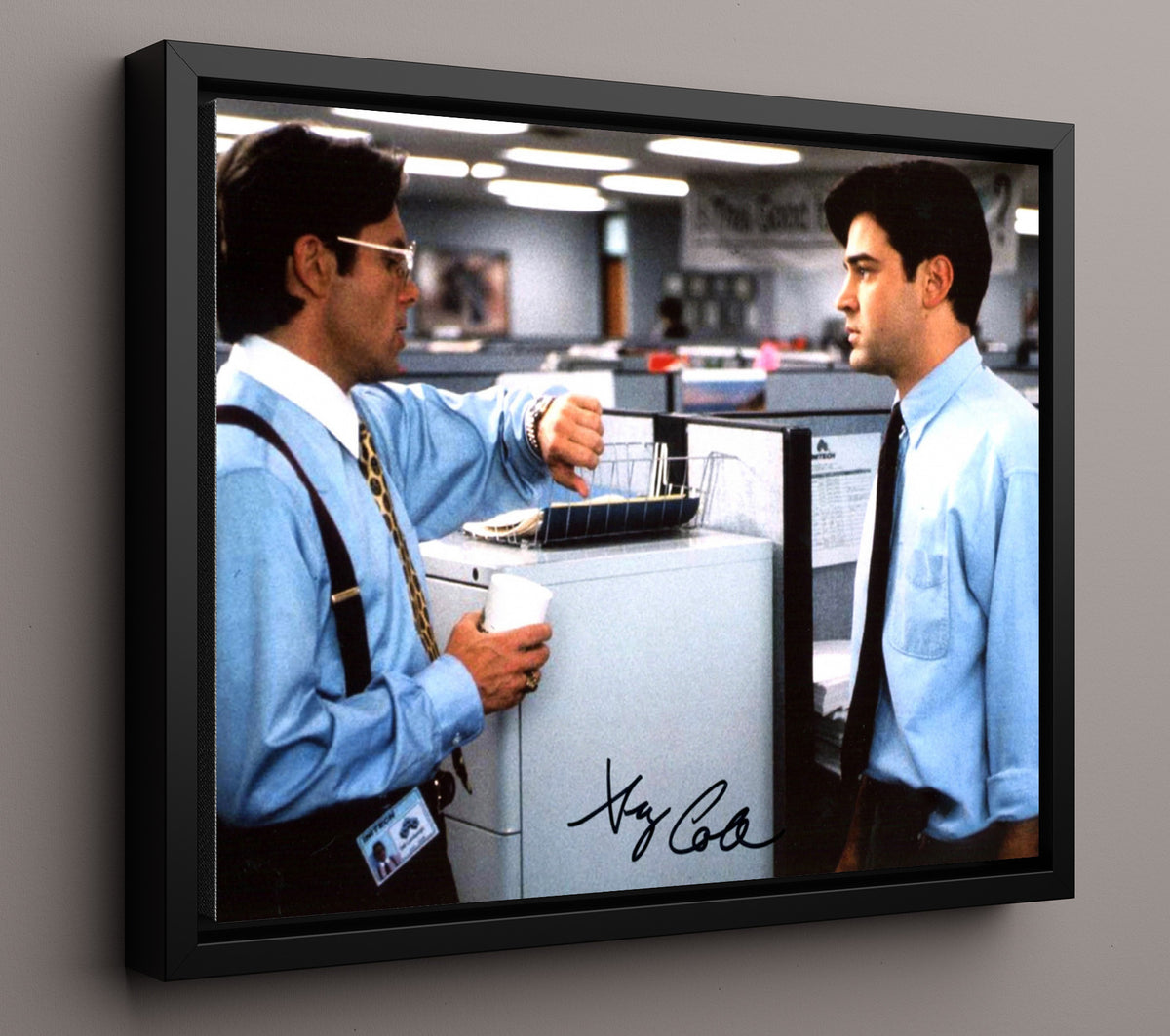 Office Space - Gary Cole - Lumbergh - Office Showdown movie wall art 16x20 Framed Canvas