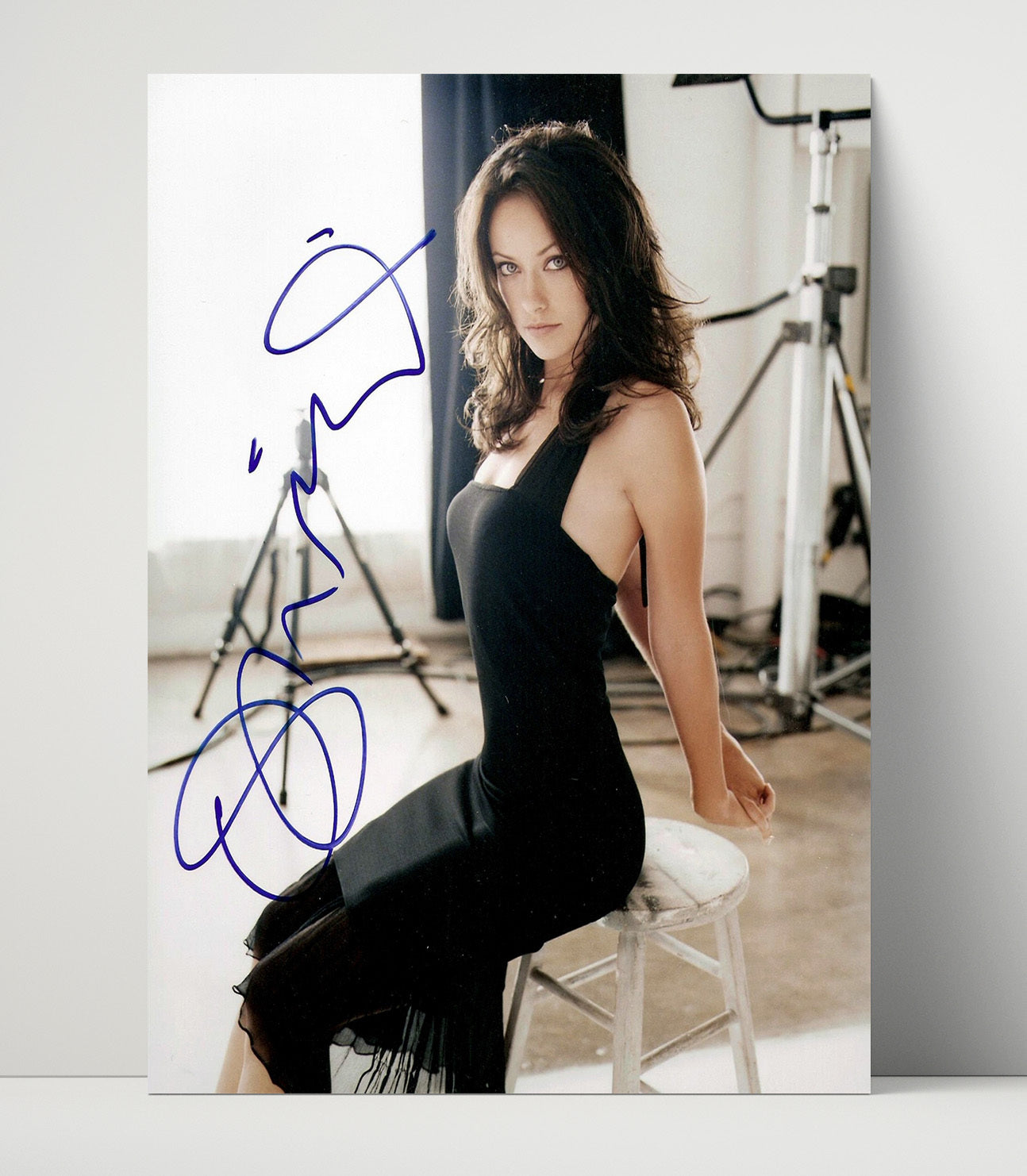 Olivia Wilde - Dark Dress Studio Glam Seated Vintage Movie Wall Art - 16x20 Unframed Print movie decor