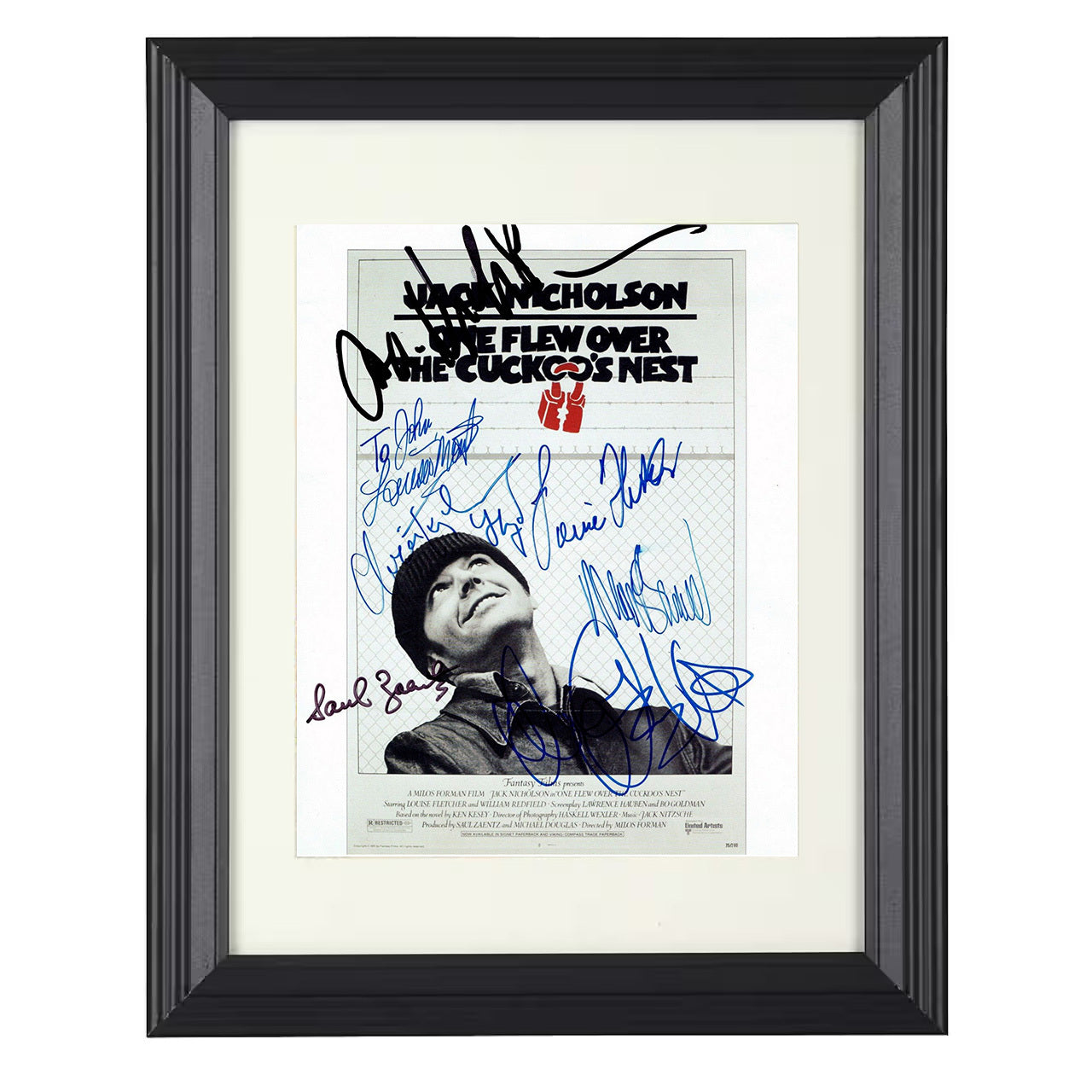 One Flew Over the Cuckoo's Nest – Asylum Rebel – 8x10 black beveled framed movie wall art