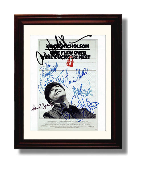 One Flew Over the Cuckoos Nest - Jack Nicholson McMurphy Asylum Rebel movie wall art 8x10 Beveled Frame