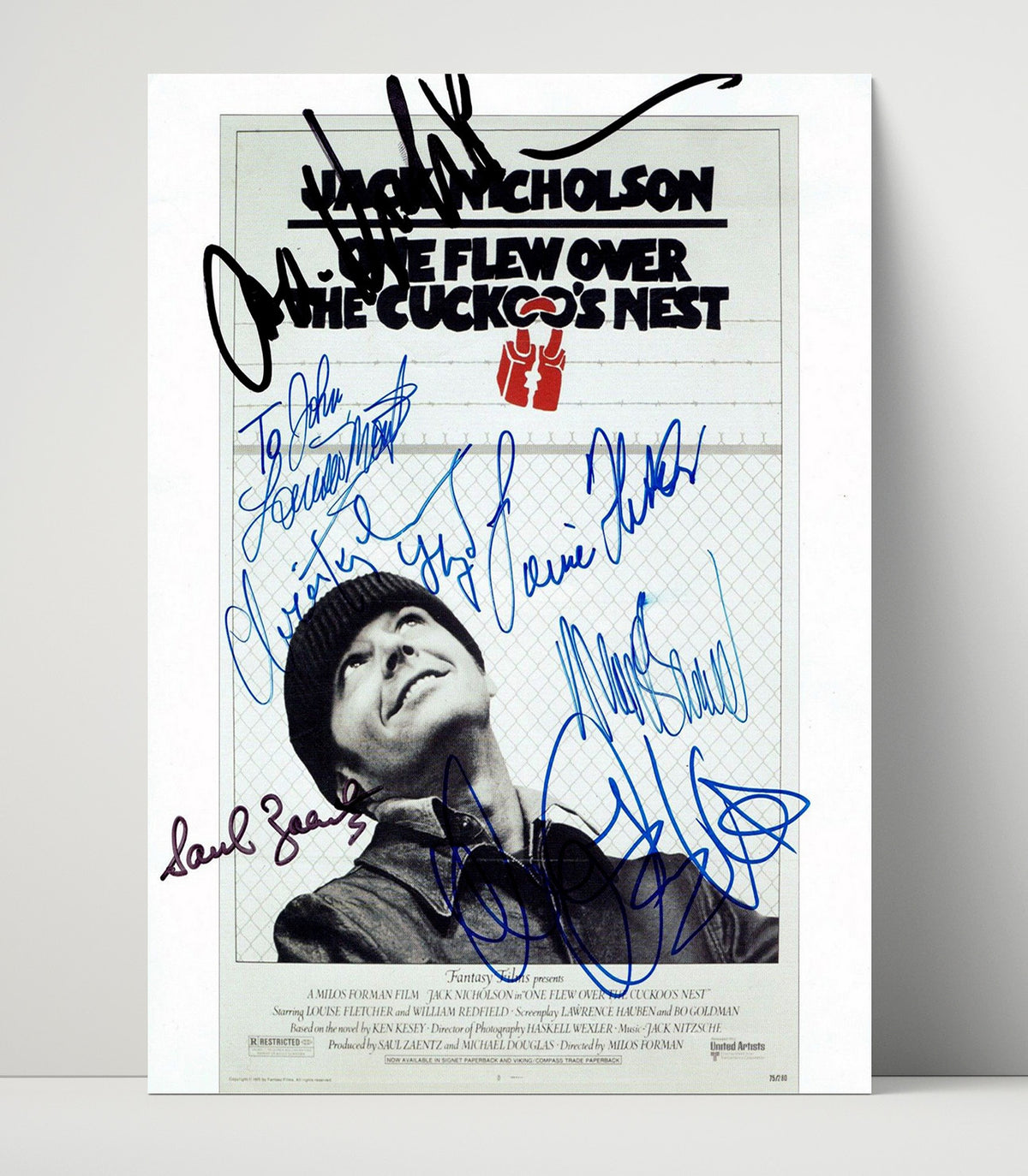 One Flew Over the Cuckoos Nest - Jack Nicholson McMurphy Asylum Rebel movie wall art 16x20 Unframed Print