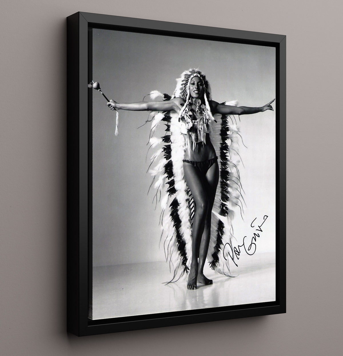 Pam Grier - Foxy Power movie wall art 16x20 Framed Canvas