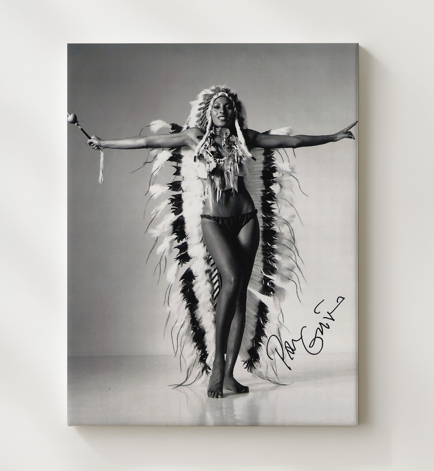 Pam Grier - Foxy Power Vintage Movie Wall Art - 20x24 Canvas movie decor