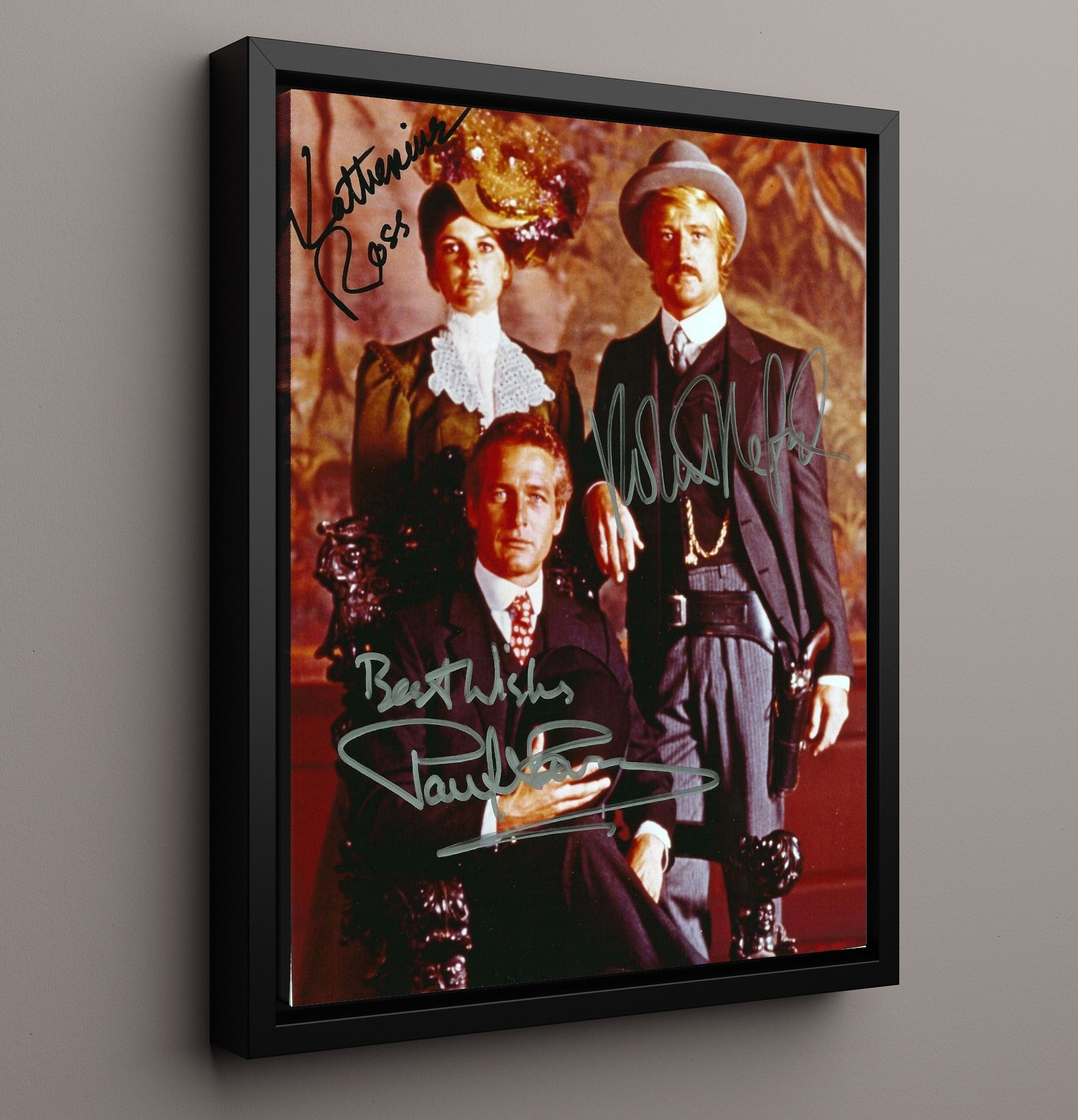 Paul Newman and Robert Redford - Butch Cassidy and the Sundance Kid Outlaw Duo Western Formal Attire movie wall art 16x20 Framed Canvas