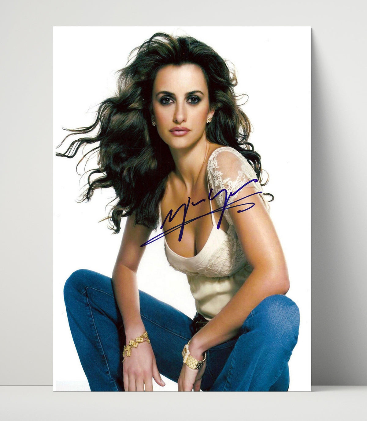 Penelope Cruz - Windswept Hair Studio Glam Hollywood Beauty movie wall art 16x20 Unframed Print