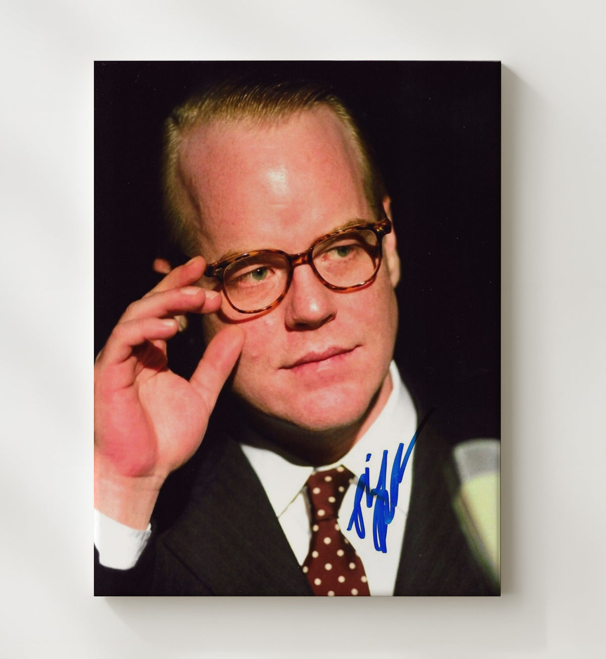 Philip Seymour Hoffman - Character Actor Intense Studio Photograph movie wall art 8x10 Beveled Frame