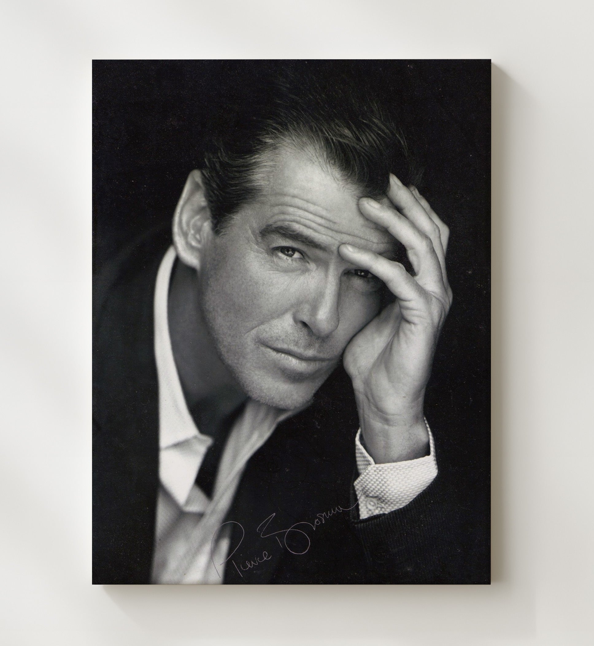 Pierce Brosnan - Classic Tuxedo Leading Man Expression movie wall art 20x24 Canvas