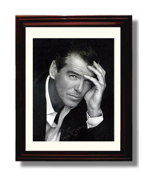 Pierce Brosnan - Classic Tuxedo Leading Man Expression movie wall art 8x10 Beveled Frame