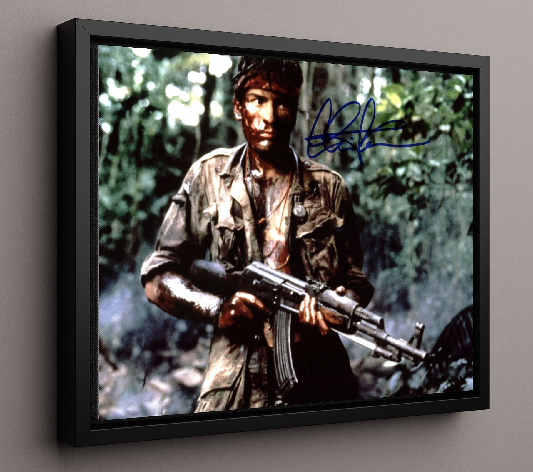 Platoon - Sheen - Taylor - Baptized by Fire Vintage Movie Wall Art - 16x20 Framed Canvas movie decor