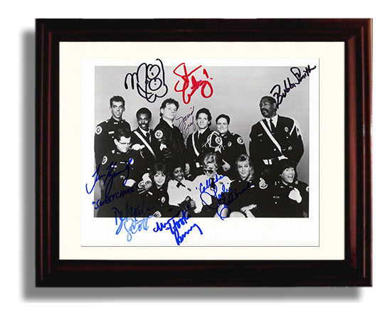 Police Academy - Guttenberg - Mahoney - Misfits Take Over Vintage Movie Wall Art - 8x10 Beveled Frame movie decor