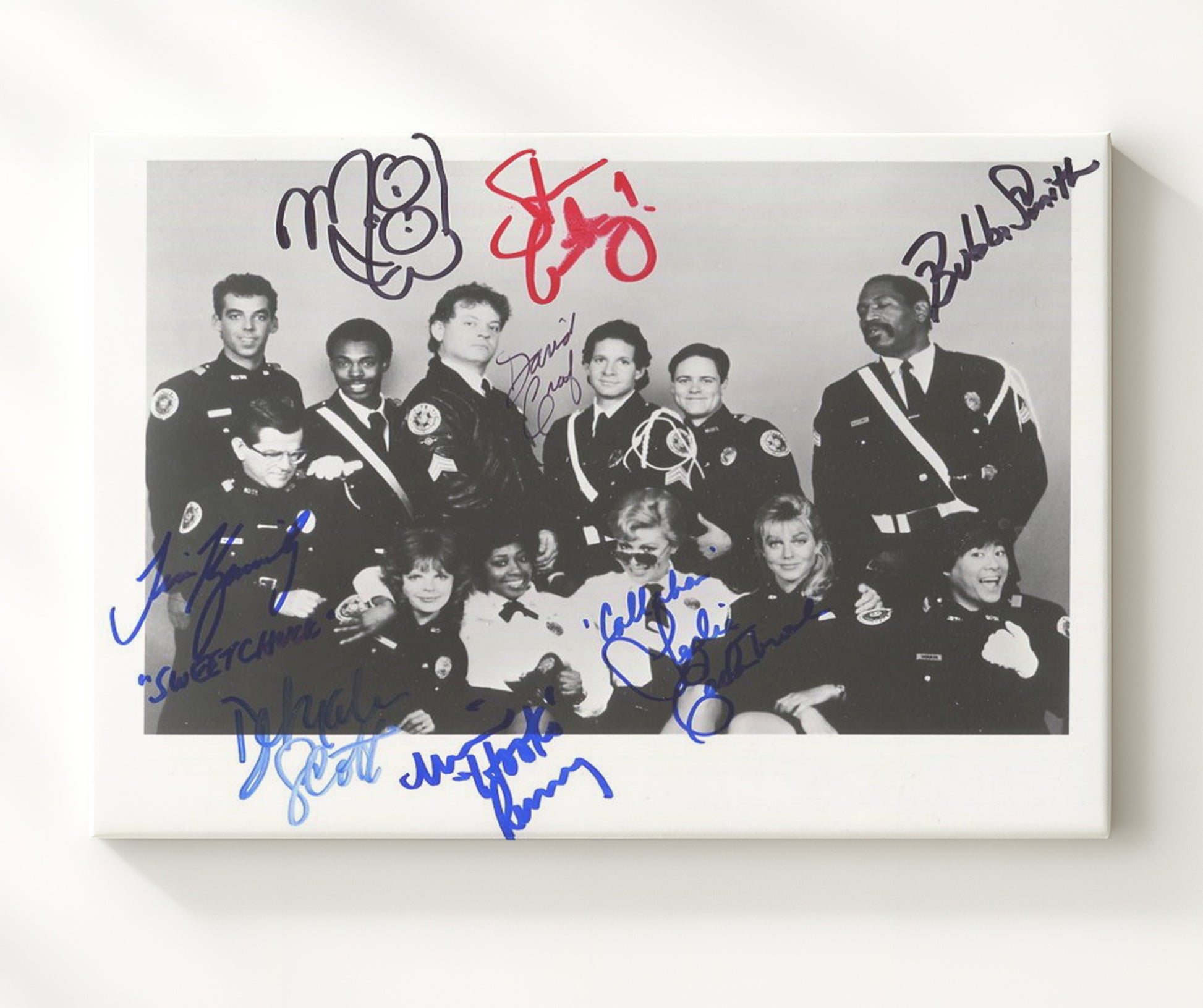 Police Academy - Guttenberg - Mahoney - Misfits Take Over Vintage Movie Wall Art - 20x24 Canvas movie decor