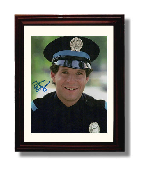 Police Academy - Steve Guttenberg - Carey Mahoney - Rookie Smile Photograph movie wall art 8x10 Beveled Frame