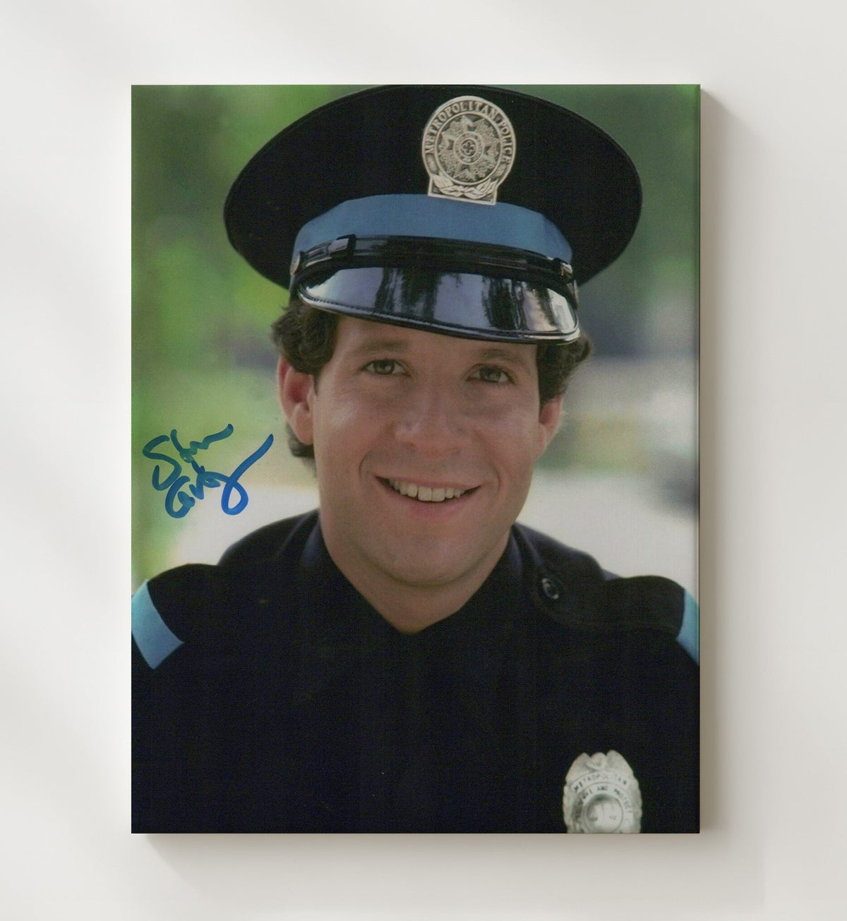 Police Academy - Steve Guttenberg - Carey Mahoney - Rookie Smile Photograph movie wall art 8x10 Beveled Frame