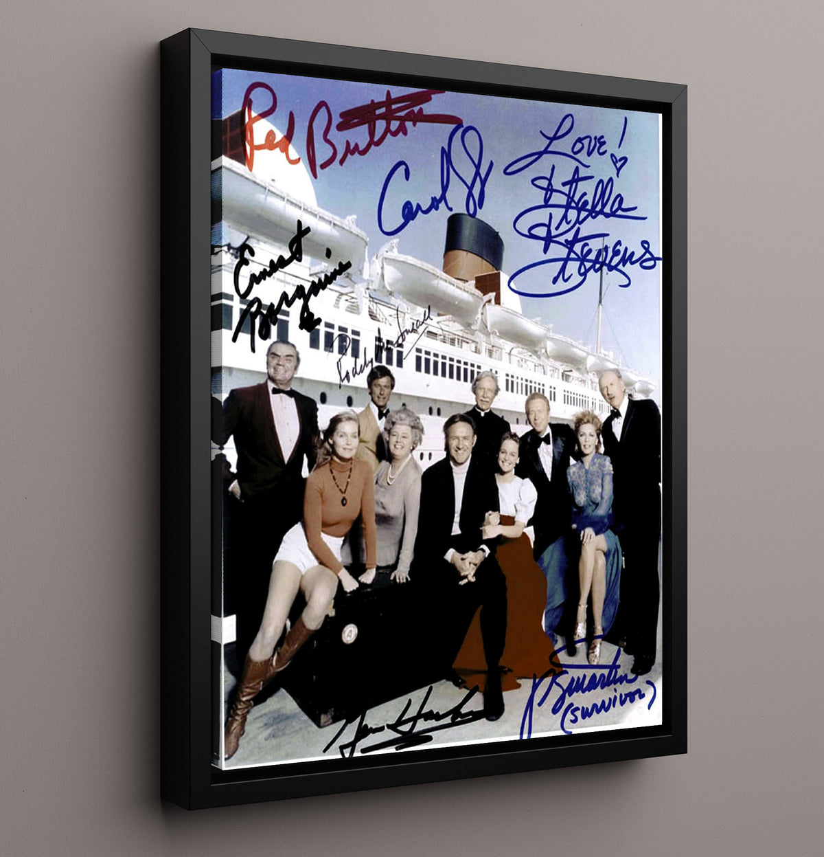 Poseidon Adventure Cast - Disaster Legends movie wall art 16x20 Framed Canvas