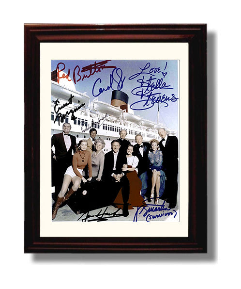 Poseidon Adventure Cast - Disaster Legends movie wall art 8x10 Beveled Frame