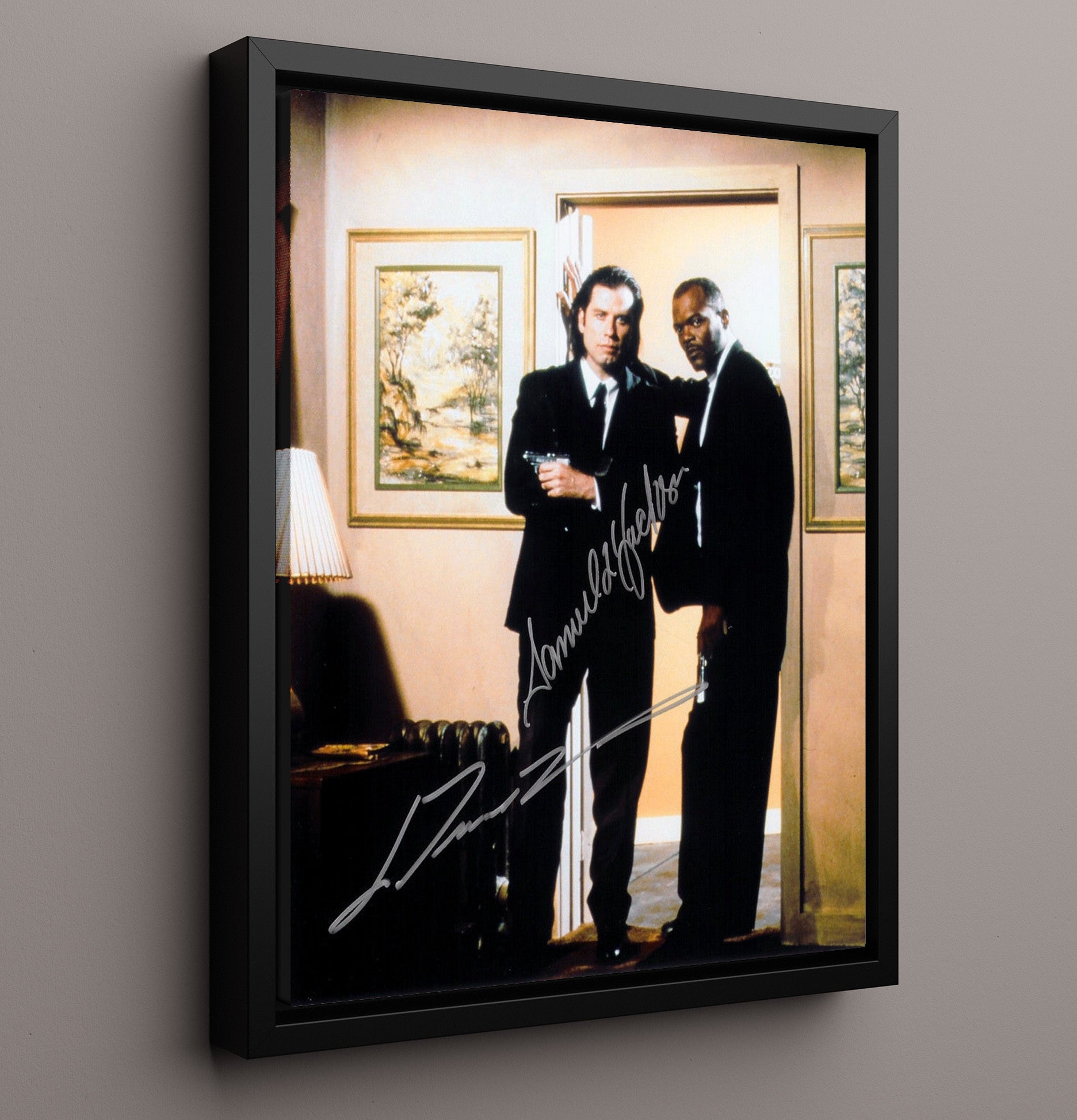 Pulp Fiction - Hitmen Cool movie wall art 16x20 Framed Canvas